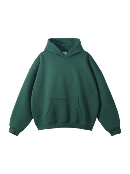 Streetwear Unisex Oversized Green Fleece Hoodie